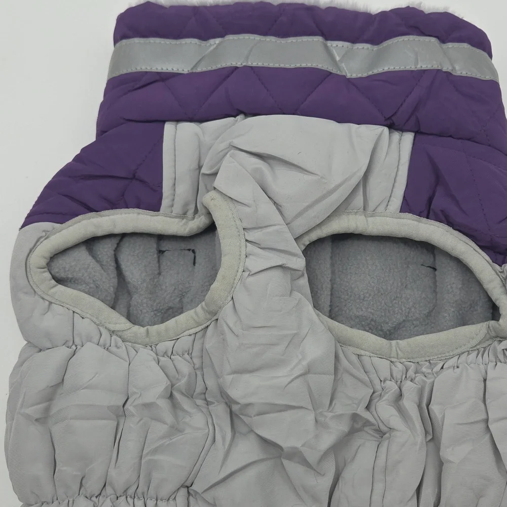 Purple and Gray Dog Jacket Medium NWOT